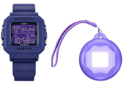 Цифровые часы Baby-G+ Plus со съемным корпусом и держателем в стиле тамагочи