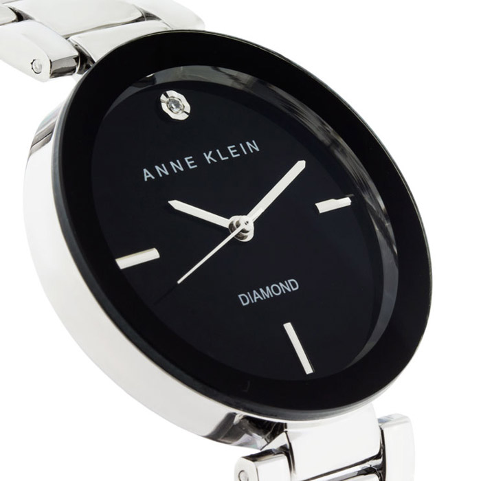 Женские кварцевые часы Anne Klein 1363BKSV коллекции Diamond Dial