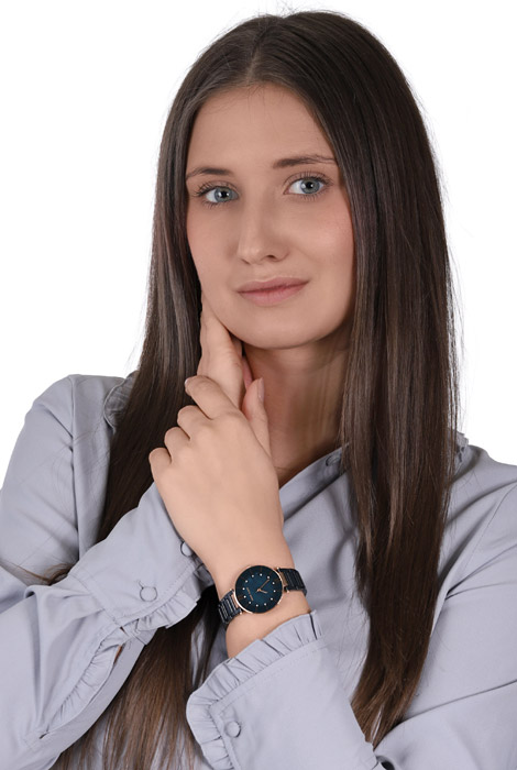 Женские кварцевые часы Anne Klein 3266NVRG коллекции Ceramic