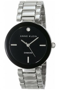 Женские кварцевые часы Anne Klein 1363BKSV коллекции Diamond Dial
