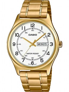 Купить золотые мужские наручные часы Casio недорого